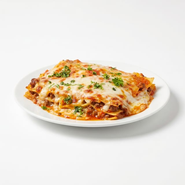 Homemade Baked Meat Lasagna.