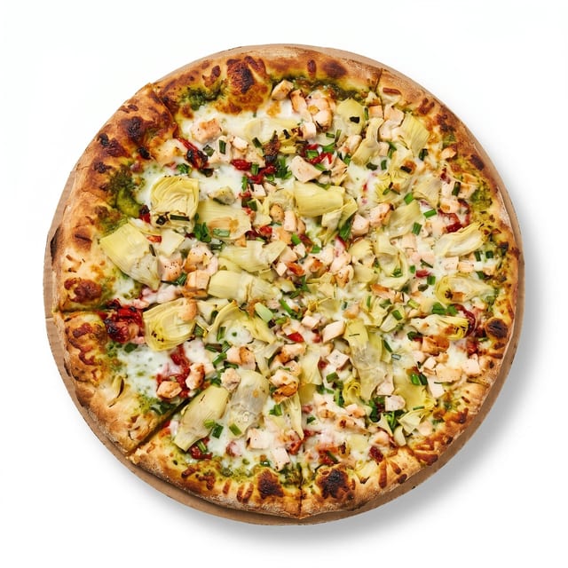 Gourmet Chicken Special Pizza.